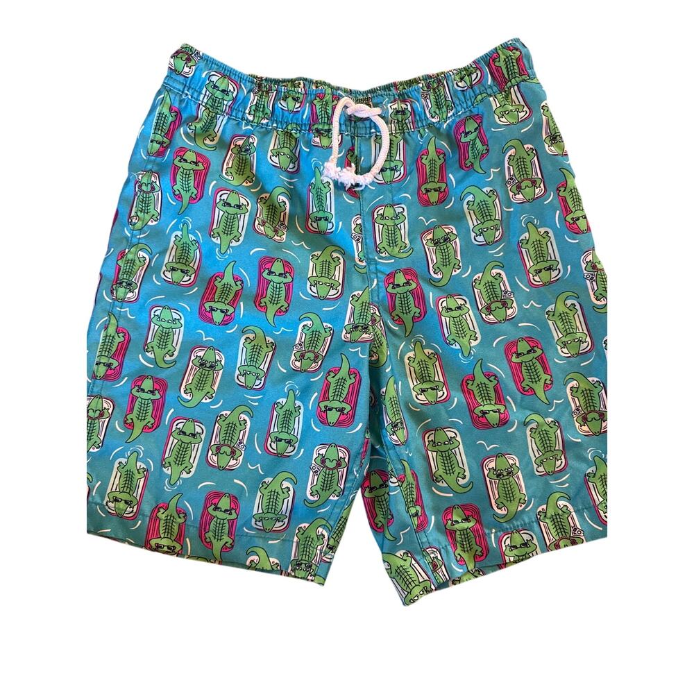 LANDS END swim trunks, size 10-12 husky